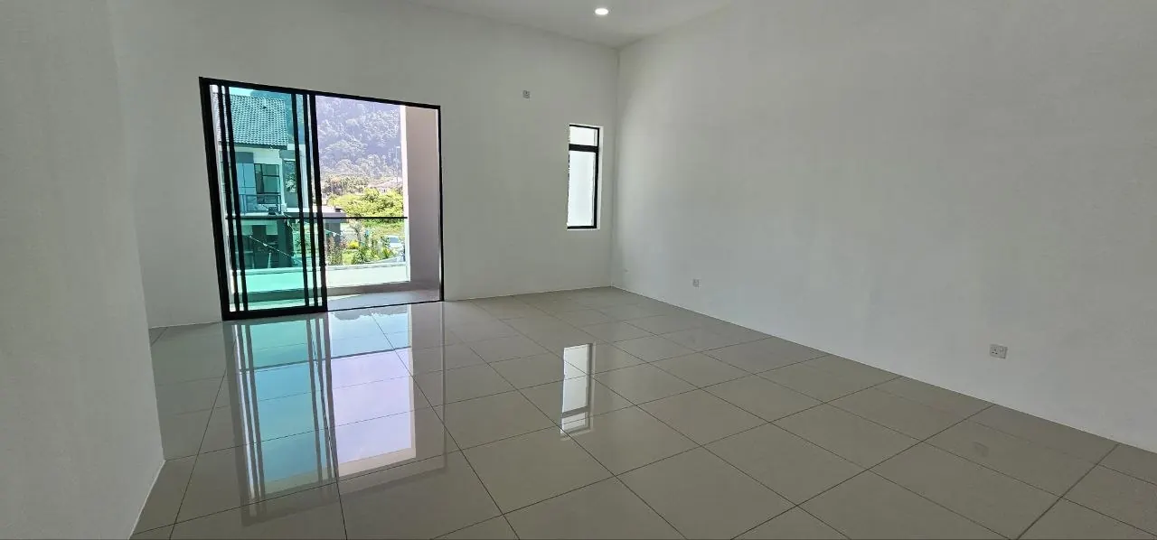 Living area of the Ampang Cove semi-D opening onto the garden