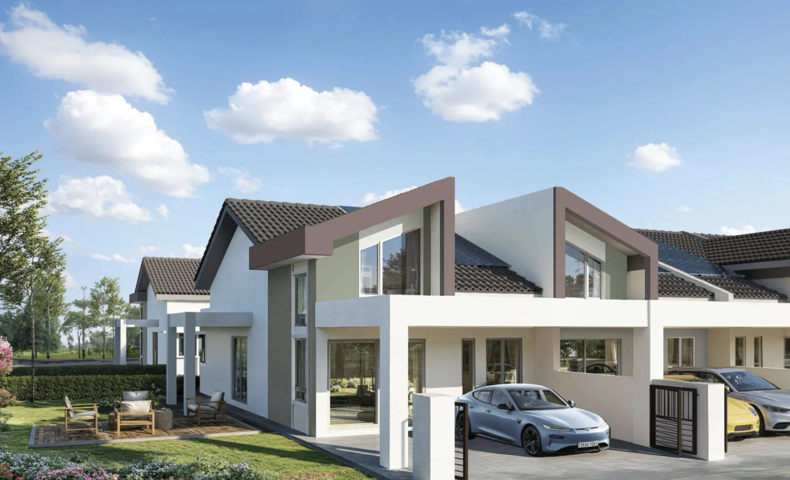 The Modern Terrace, Klemeru 4 single storey terrace house, developer render