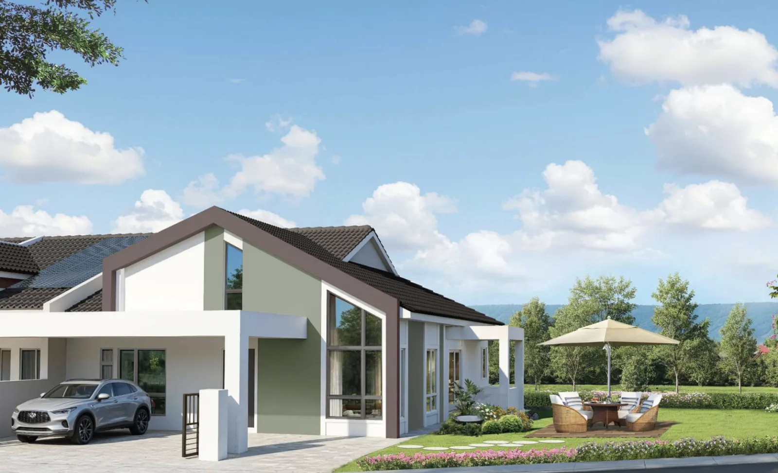 The Panorama Residence, Klemeru 4 single storey corner terrace, developer render