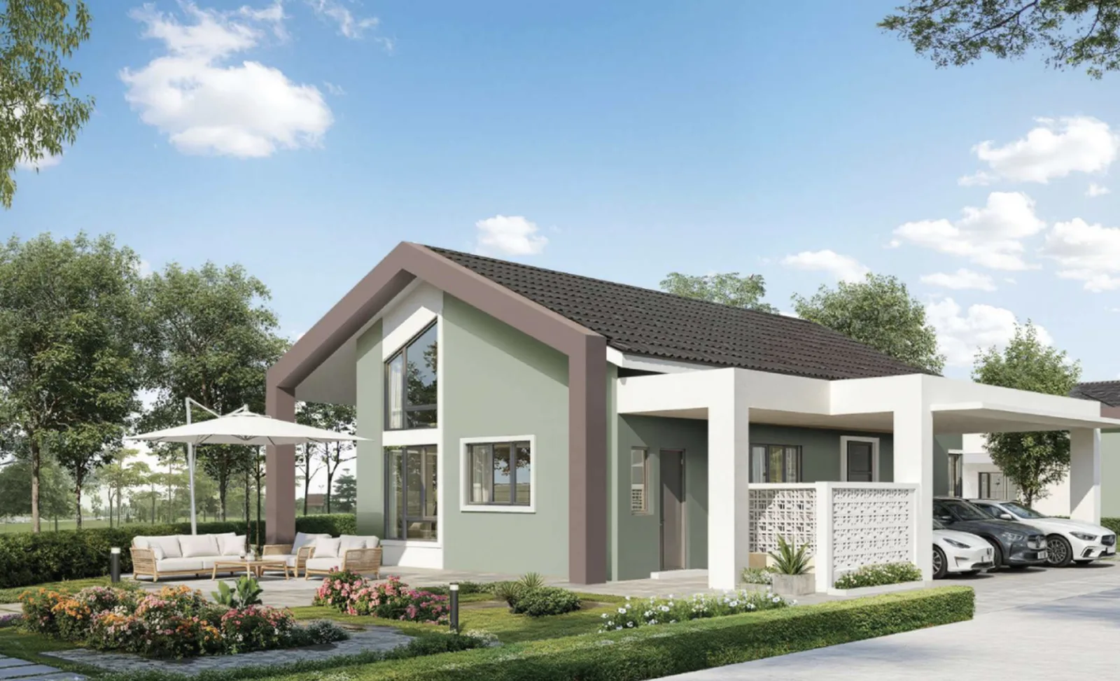 The Pavilion, Klemeru 4 single storey bungalow, developer render