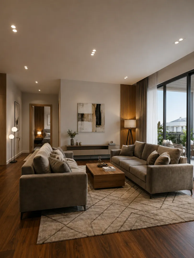 Urban FORResSSTss Gated enclave artist impression: living room