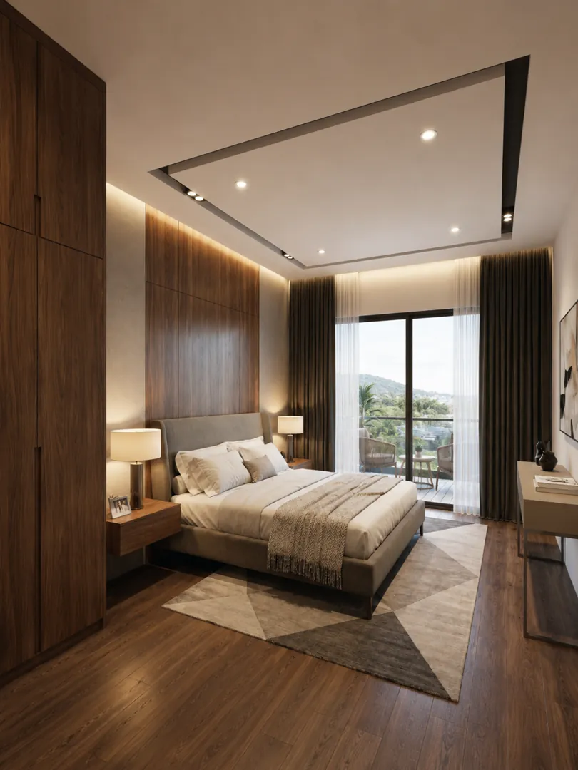 Urban FORResSSTss Gated enclave artist impression: bedroom with balcony