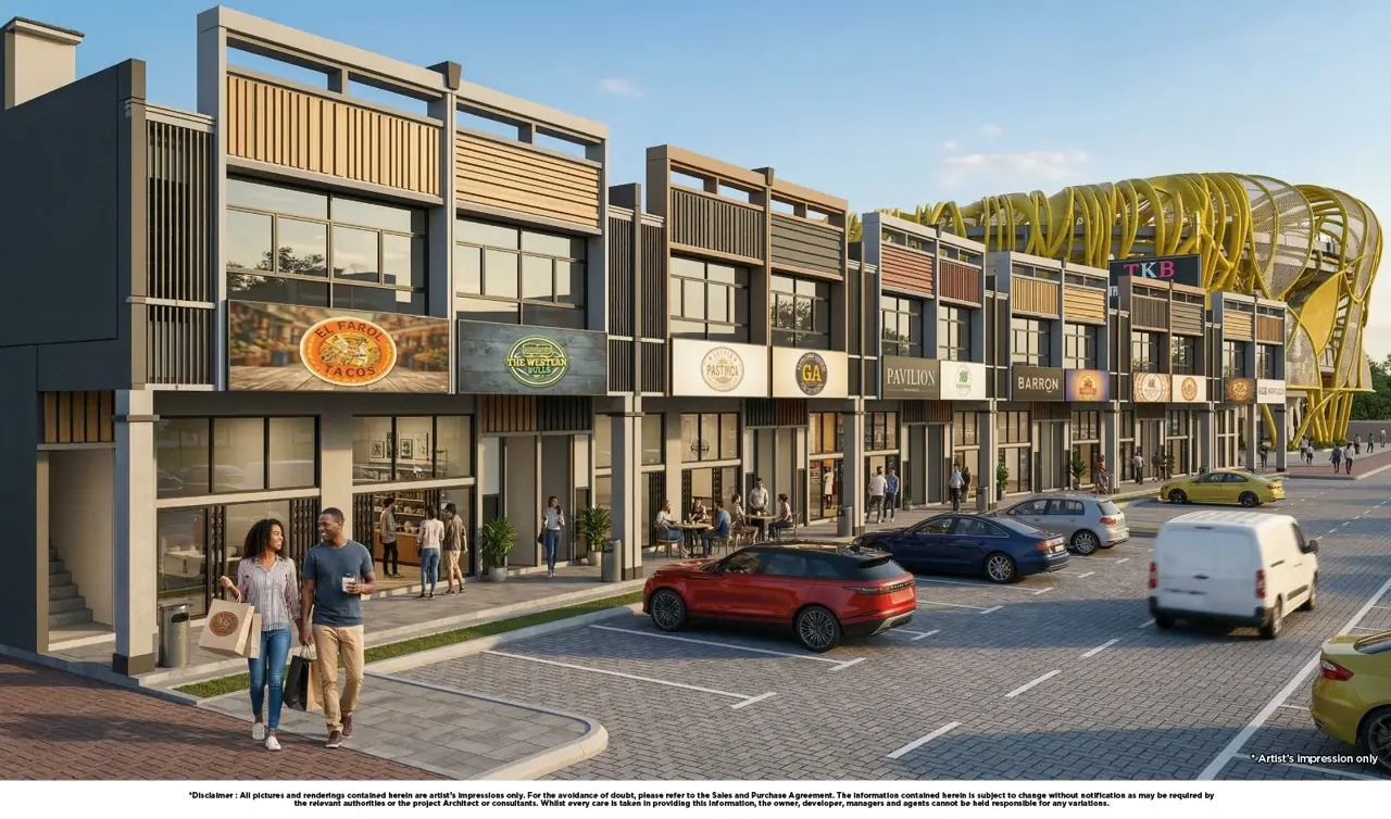 Urban FORResSSTss commercial hub artist impression: a myriad of dining experiences