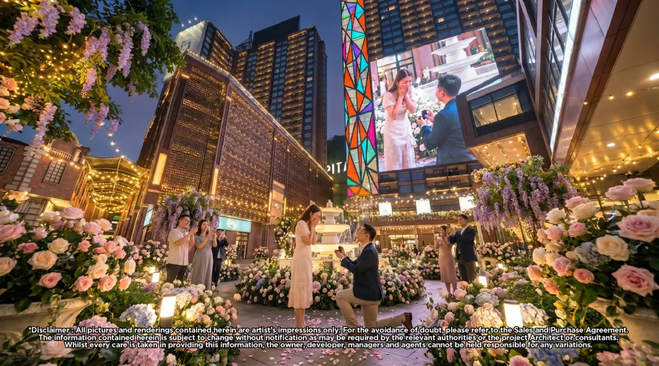 Urban FORResSSTss commercial hub artist impression: the Happenings plaza